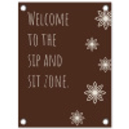 Bruin - Quote - Bloemen - Zomer tuinposter los doek klein -3d