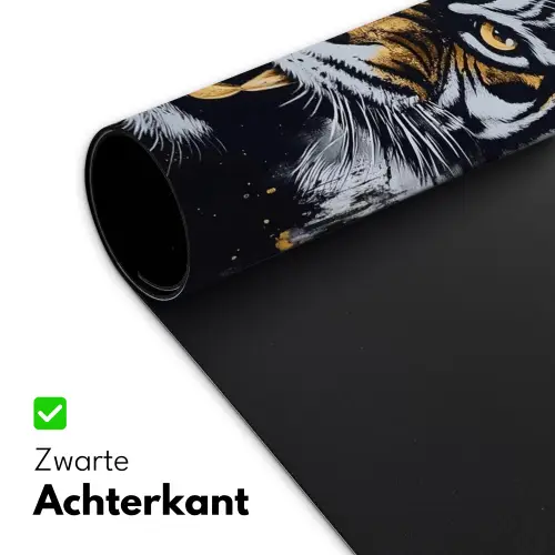 Tijger - Verfspatten - Goud Muismat XXL klein -sfeer2