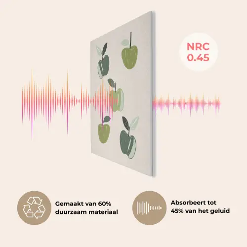 Appels - Groen - Illustratie - Bladeren PET vilt klein -USP_NL