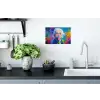 Oude man - Expressief - Kleurrijk Muursticker klein -keuken