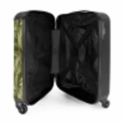 Bladeren - Modern - Groen NBS - Handbagage koffer - Volwassenen Unisex middel -binnenkant