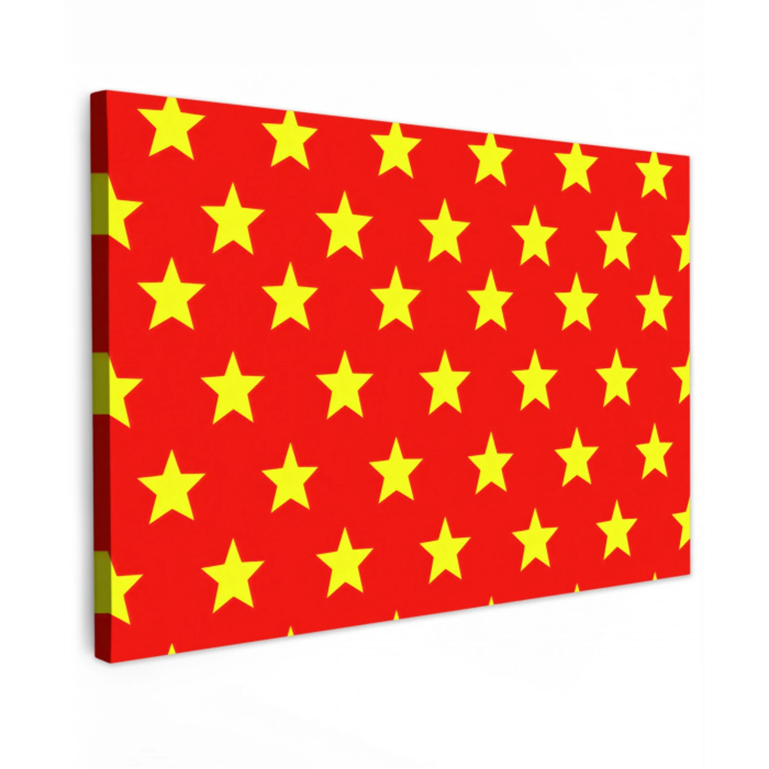 Ster - Patroon - Geel Tuinposter op houten frame 2 cm dik klein 845 -3d
