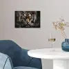 Tijger - Dieren - Portret - Luxe - Zwart poster papier klein -sfeer3