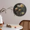 Boeket - Bloemen - Licht - Zwart Akoestische PET Vilt - Rond klein -sfeer3