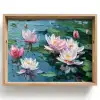 Waterlelies - Bloemen - Roze - Water Dienblad Rechthoek middel -z3d_shopping