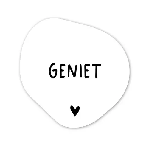 Spreuken - Geniet - Quotes Wandcirkel Organisch Forex 3mm klein -3d