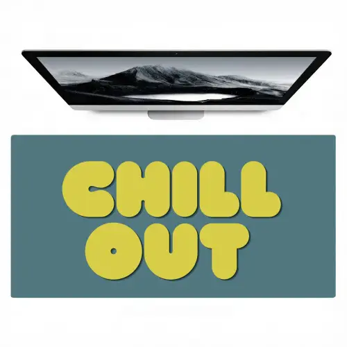 Chill out - Geel - Blauw Muismat XXL klein -zzz3d