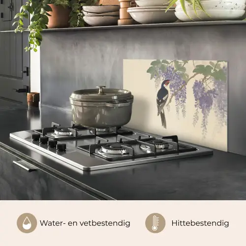 Specht - Bloemen - Paars keuken achterwand spatscherm klein -usp_NL
