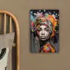 Vrouw - Hoofddoek - Graffiti - Zwart canvas 2cm klein -sfeer3
