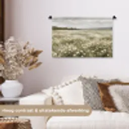 Illustratie - Landschap - Wit Wandkleed katoen klein -sfeer1