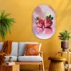Disco - Fruit - Glitter - Strawberry Wandcirkel Ovaal Glas middel -sfeer4