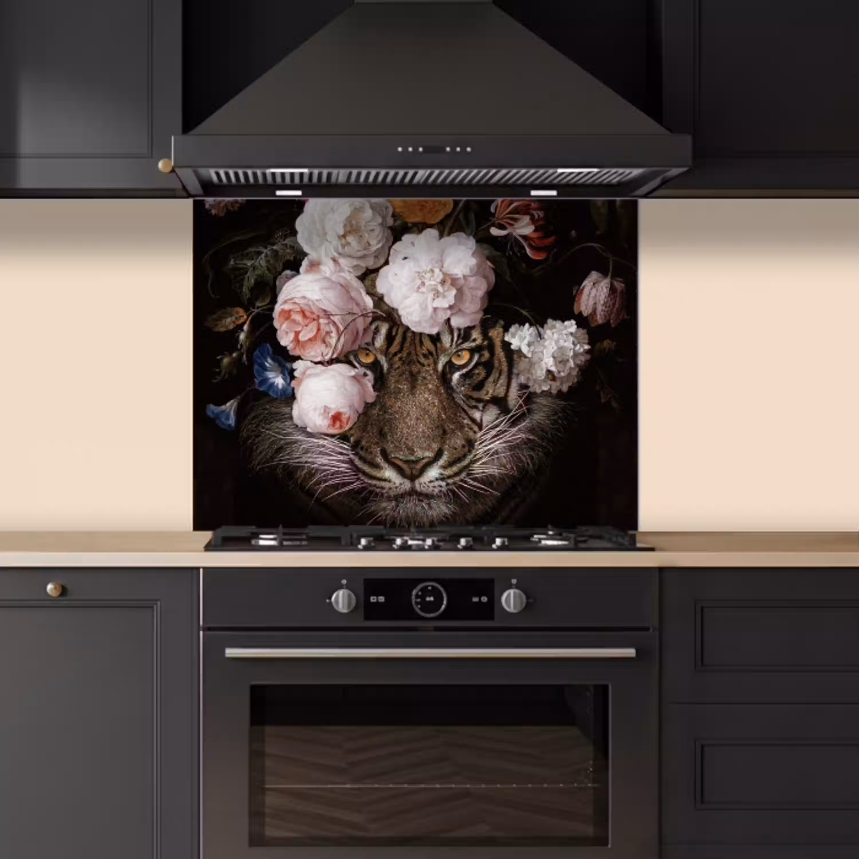Bloemen - Jan Davidsz de Heem - Tijger - Schilderij - Stilleven - Oude meesters keuken achterwand spatscherm middel -sfeer1