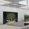 Feestboom - Winterhemel - Kleurrijk keuken achterwand spatscherm klein -3d_schuin