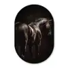 Krachtig - Paard - Donker Wandcirkel Ovaal Forex klein -3d