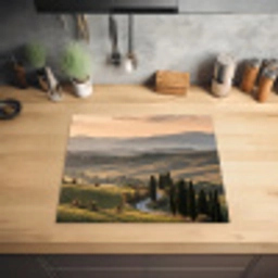 Toscaans - Landschap - Heuvels Inductie beschermer vinyl 3mm middel -sfeer5