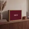 Nice - Bordeaux - Roze Light Box met batterij (Wandlamp) middel -sfeer2