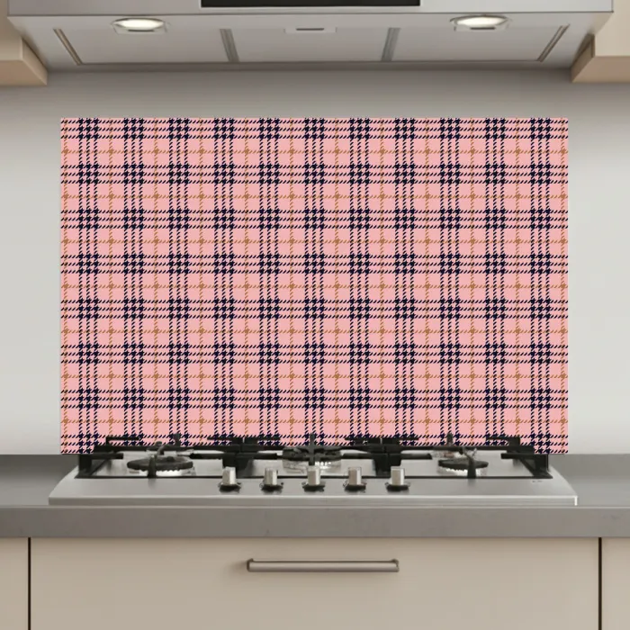 Plaid - Patroon - Schotse - Roze keuken achterwand spatscherm klein 900 -3d_website
