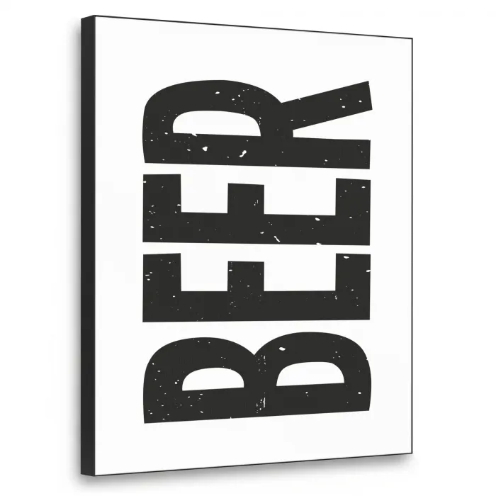 Bier - Japandi - Decoratie - Zwart Textielframe - compleet frame klein -3d
