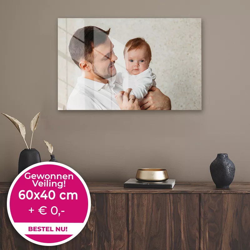 Winnaars foto op plexiglas 60x40cm