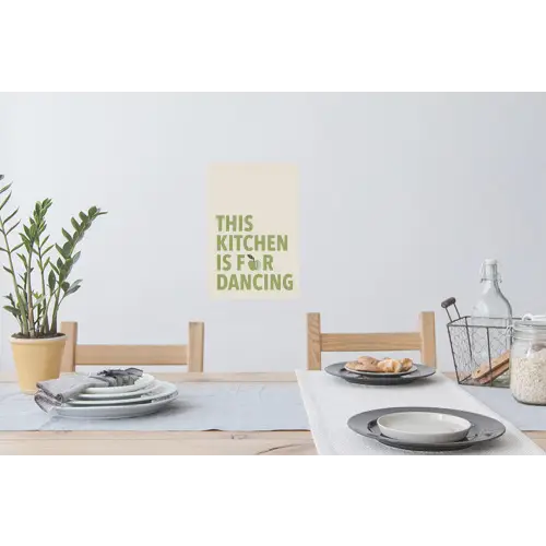 Quote - Appel - Illustratie Muursticker klein -eettafel