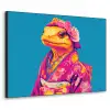 Bloemenkrans - Hagedis - Kimono - Paars Textielframe - compleet frame klein -3d