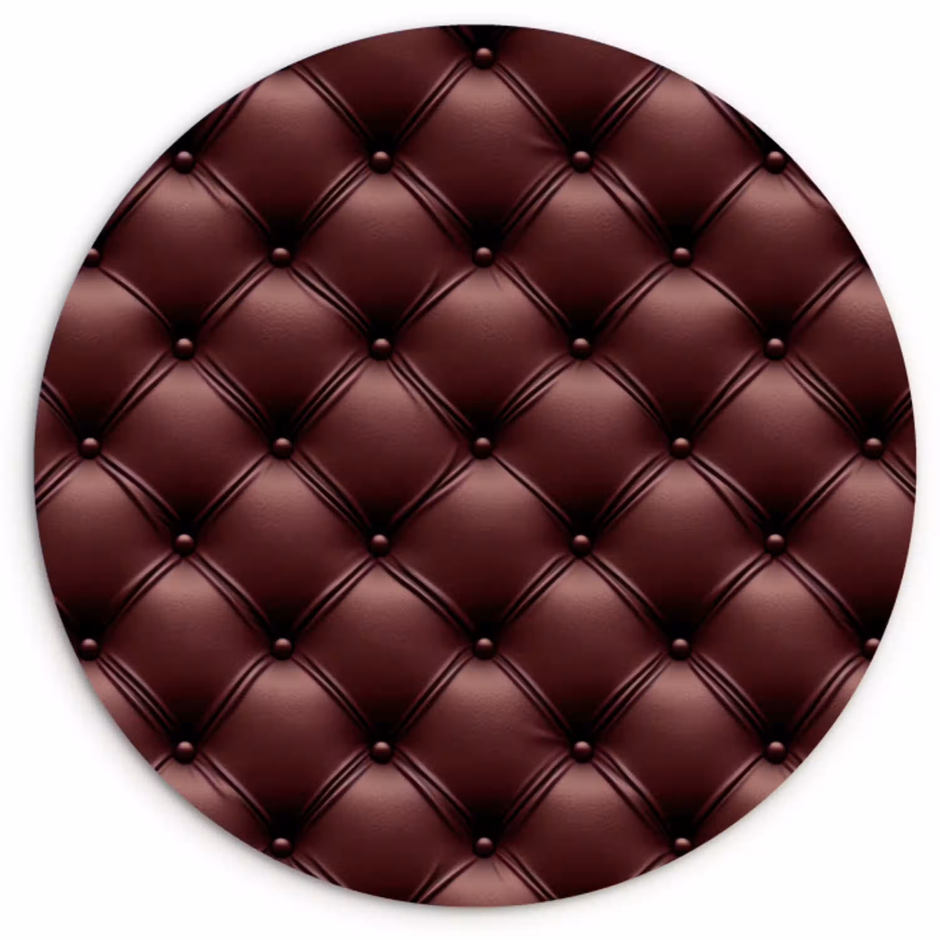 Leer - Patroon - Bordeaux Wandcirkel kunststof plaat 5mm dik klein 188 -3d