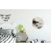 Penseelstreken - Balans - Beige - Bruin Wandcirkel aluminium klein -kinderkamer