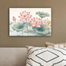 Aquarel - Lotusbloemen - Kleurrijk canvas 2cm klein -sfeer3