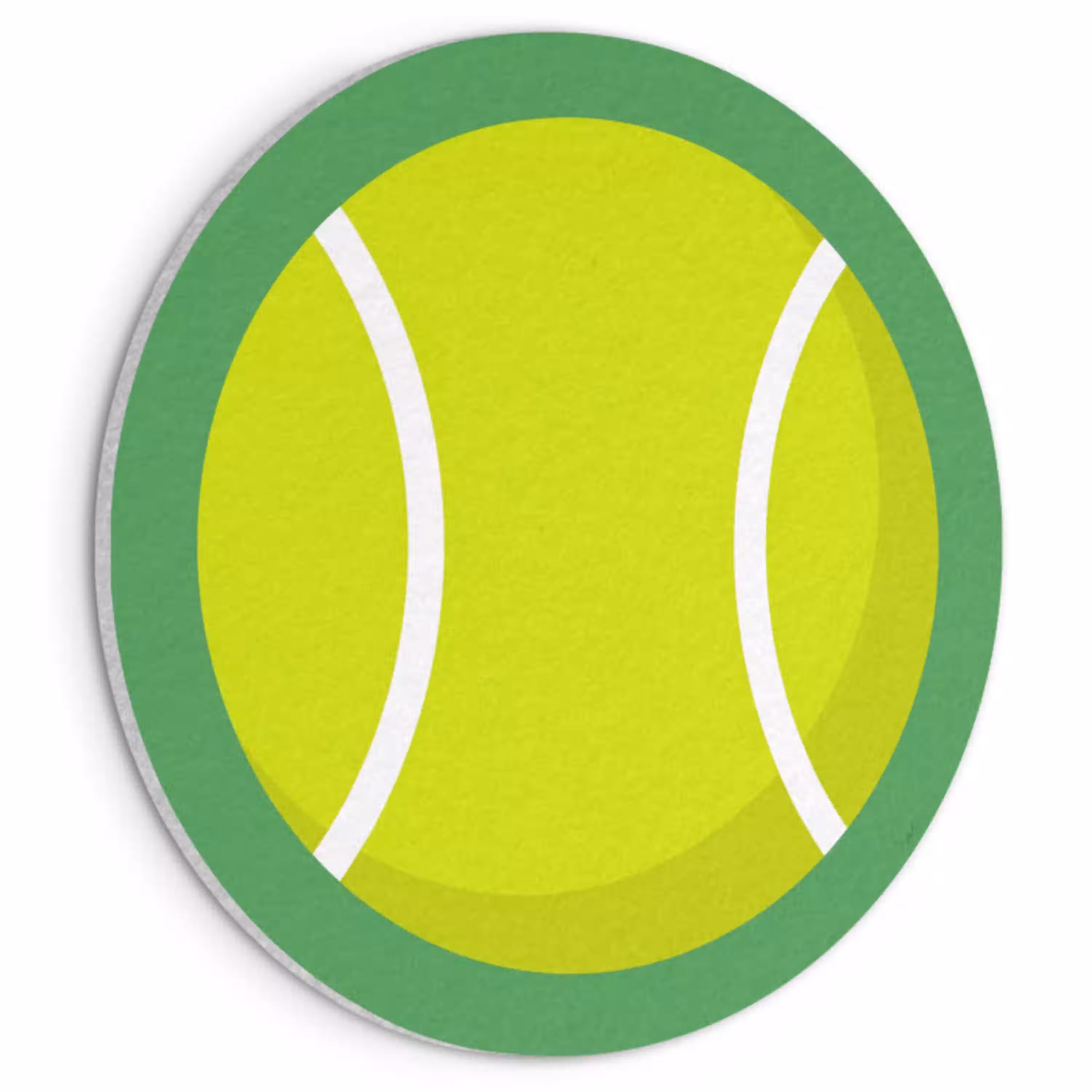 Bal - Geel - Sport - Groen - Illustratie Akoestische PET Vilt - Rond klein -3d