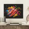 Peper - Graffiti - Verf - Abstract - Modern - Kleurrijk PET vilt klein -sfeer1