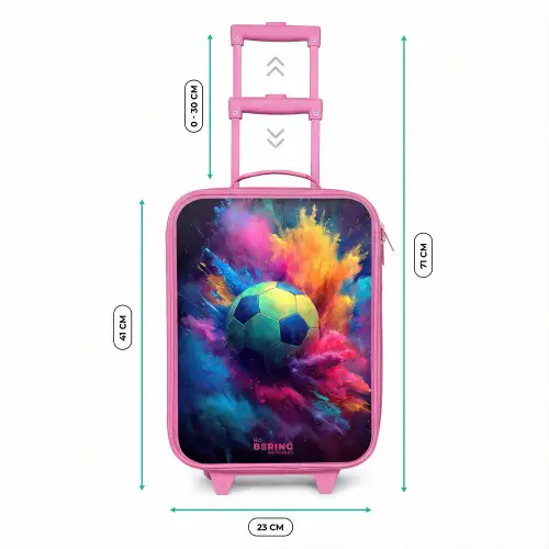 Neon - Bal - Kleurrijk Kinderkoffer - Roze klein -productfoto_formaten