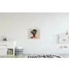 Vrouw - Zonnebril - Vlinder - Bloemen textielposter latten blank klein -kinderkamer