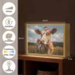 Koe - Bloemen - Weiland Light Box met batterij (Wandlamp) middel -USP_websiteoverzichtNL