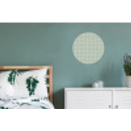 Ruitpatroon - Golvend - Groen Wandcirkel aluminium klein 190 -slaapkamer