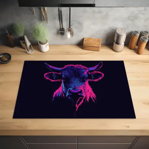 Stier - Neon - Zwart - Kleur Inductie beschermer vinyl 3mm klein -sfeer5