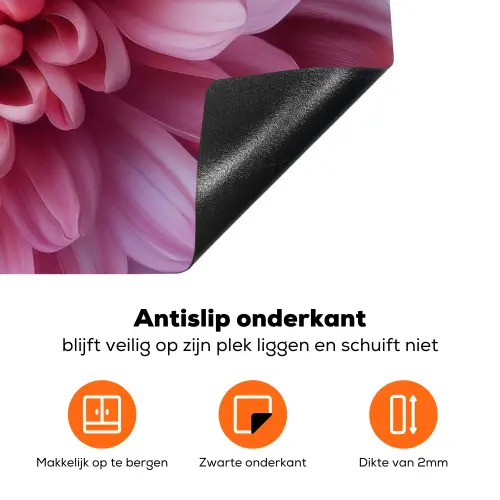 Dahlia - Bloem - Close up - Roze Inductie beschermer vinyl 3mm klein -zzzzzzz-td-onderkant