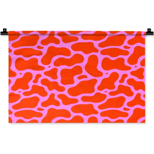 Vormen - Roze - Rood Wandkleed katoen klein 269 -zz3d