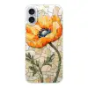 Klaprozen - Oranje - Mozaïek - Bladeren Apple iPhone 16 Plus klein -3d