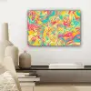 Geel - Roze - Blauw - Retro canvas 2cm klein -sfeer6