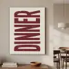Eten - Decoratie - Rood - Vintage Textielframe zwart klein -sfeer2