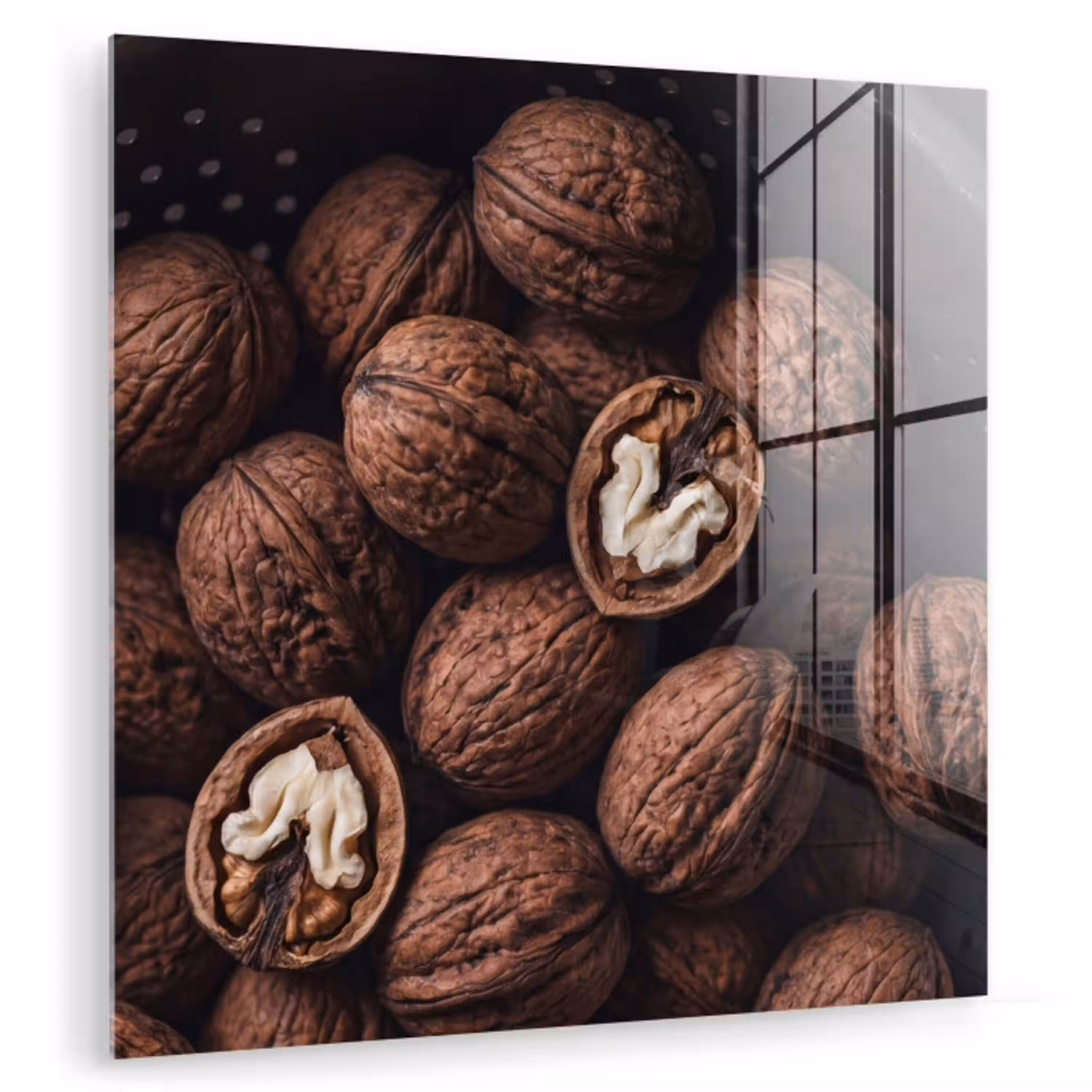 Walnoot - Eten - Donker plexiglas 5mm klein -zzzproduct_nieuw