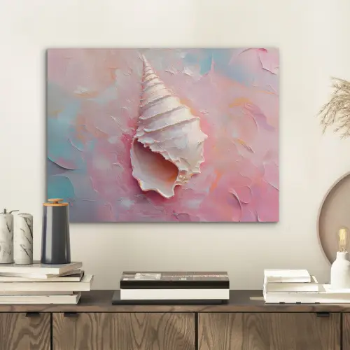 Schelp - Pastel - Pink PET vilt klein -sfeer1