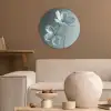 Kristal - Bloemen - Grijs Akoestische PET Vilt - Rond klein -sfeer1