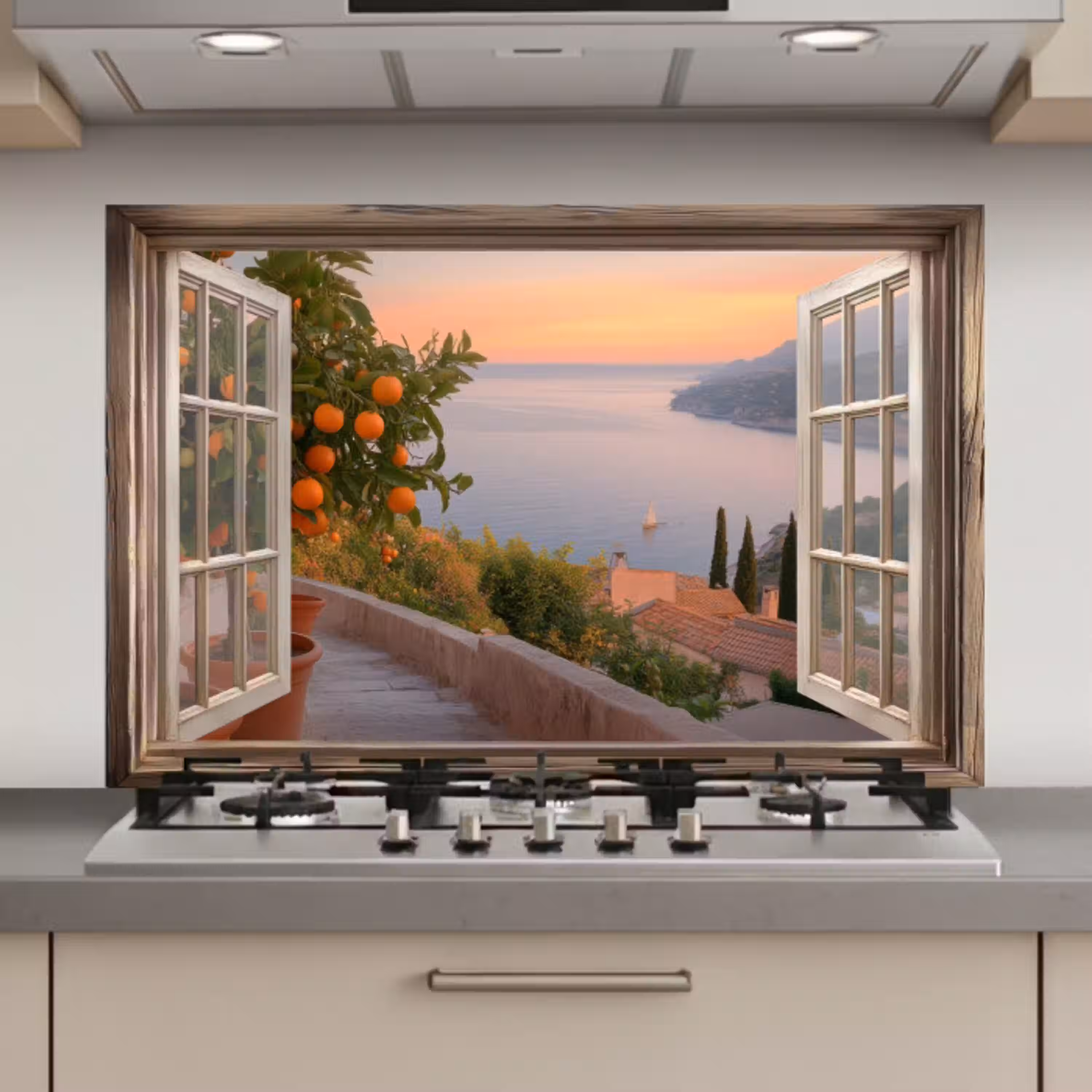 Doorkijk - Uitzicht - Meer - Landschap keuken achterwand spatscherm klein -3d_website