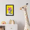 Buste - Slangen - Geel fotolijst zwart zonder passe partout klein -usfeer4_kinderkamer