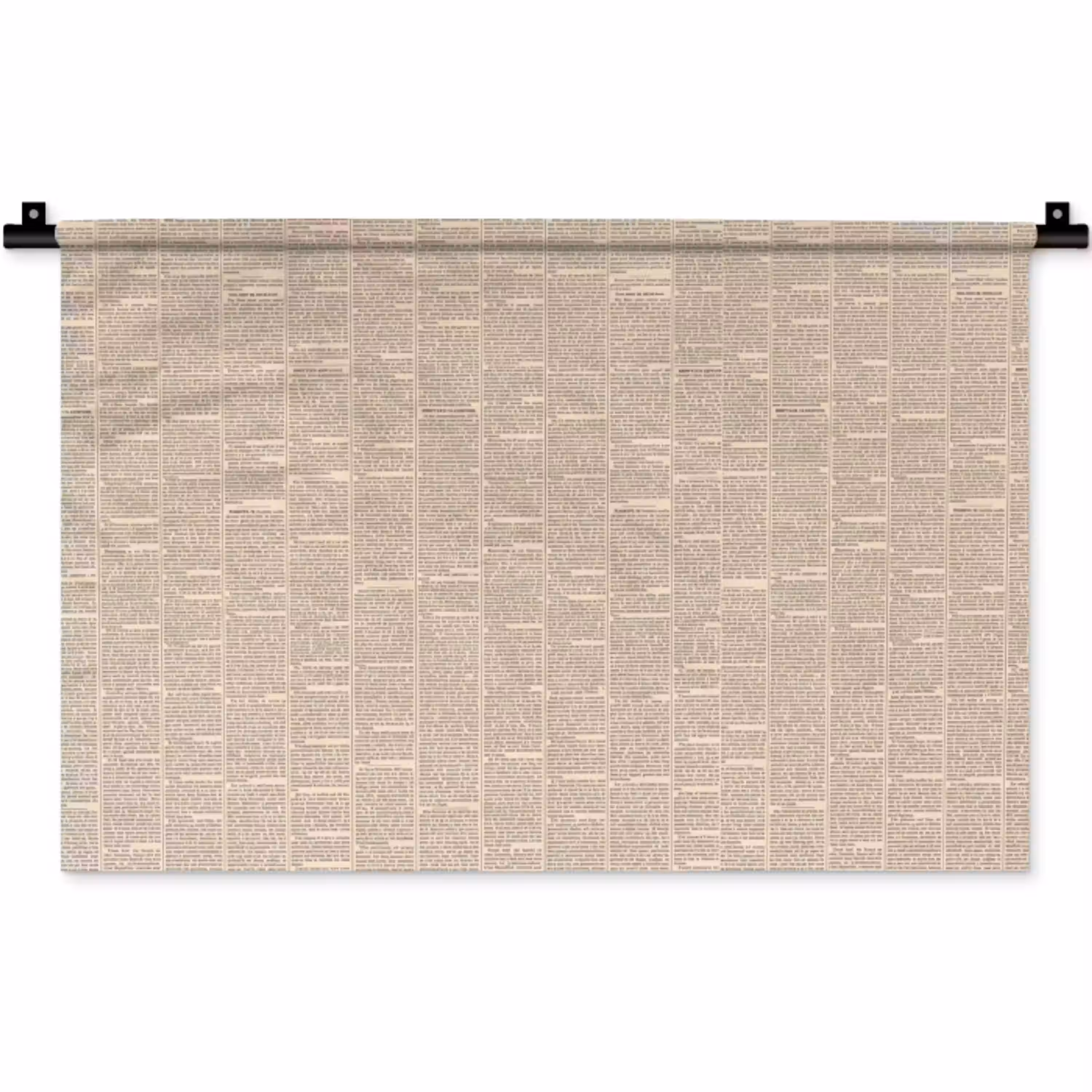 Krant - Nieuws - Historisch - Vintage - Beige Wandkleed katoen klein -zz3d
