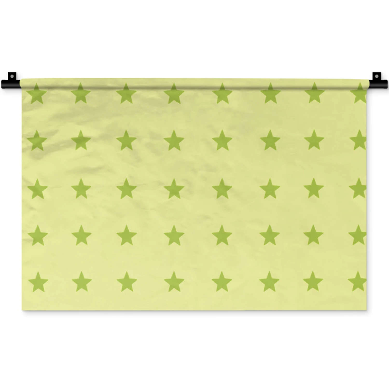 Sterren - Patroon - Groen Wandkleed katoen klein 269 -zz3d