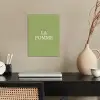 Appel - Groen - Minimalistisch poster papier klein -sfeer1