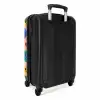 Patroon van kleurrijke smiley's NBS - Handbagage koffer - Kinderen Unisex middel -achterkant