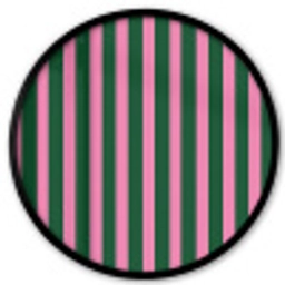 Verticale strepen - Groen - Roze Fotolijst rond zonder passe partout klein 856 -3d
